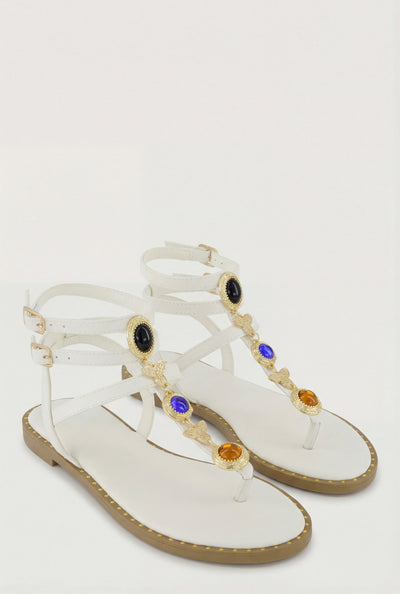 Charm Gladiator Thong Sandals