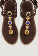 Charm Gladiator Thong Sandals