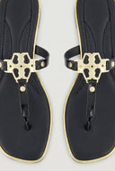 Metallic Pendant Thong Sandals
