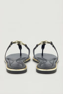 Metallic Pendant Thong Sandals