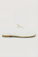 Metallic Pendant Thong Sandals
