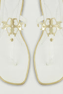 Metallic Pendant Thong Sandals