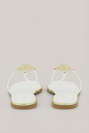 Metallic Pendant Thong Sandals