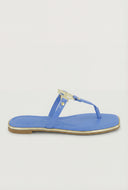 Metallic Pendant Thong Sandals