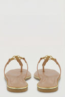 Metallic Pendant Thong Sandals