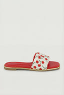 Cherry Print Slide Sandals