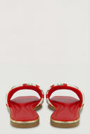 Cherry Print Slide Sandals