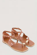 Strappy Toe Loop Ankle Strap Sandals