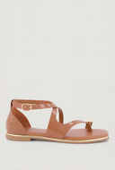 Strappy Toe Loop Ankle Strap Sandals