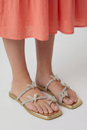 Glam Butterfly Toe Loop Sandals