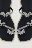 Glam Butterfly Toe Loop Sandals