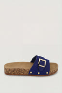 Studded Buckle Cork Footbed Sandals