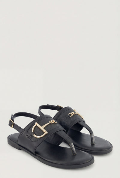 Raffia Ankle Strap Thong Sandals