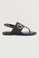 Raffia Ankle Strap Thong Sandals