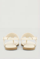Raffia Ankle Strap Thong Sandals
