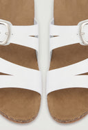 Cutout Buckle Cork Footbed Slide Sandals
