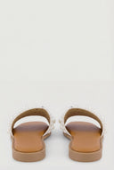 Pearl Embellished Flat Sandals