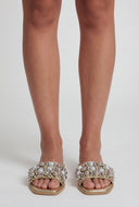 Pearl Embellished Flat Sandals