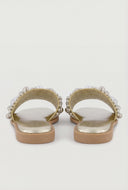 Pearl Embellished Flat Sandals