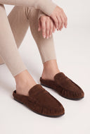 Lottie Faux Suede Loafer Mules