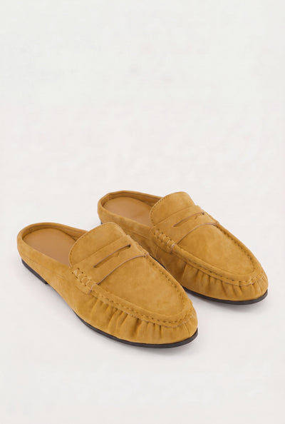 Lottie Faux Suede Loafer Mules