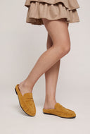 Lottie Faux Suede Loafer Mules