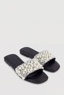 Faux Pearl Glam Slide Sandals