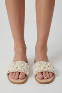 Faux Pearl Glam Slide Sandals