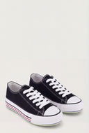 Multi Stripe Platform Canvas Sneakers