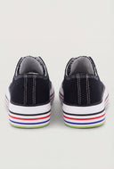 Multi Stripe Platform Canvas Sneakers
