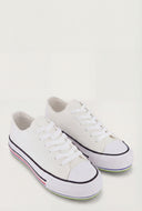 Multi Stripe Platform Canvas Sneakers