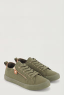 Camryn Denim Side Zip Lace-Up Sneakers