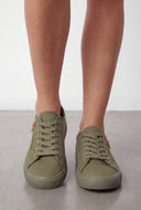 Camryn Denim Side Zip Lace-Up Sneakers