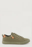 Camryn Denim Side Zip Lace-Up Sneakers