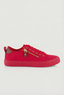 Camryn Denim Side Zip Lace-Up Sneakers