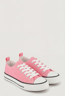 Rachel Canvas Lace-Up Cap Toe Sneakers