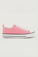 Rachel Canvas Lace-Up Cap Toe Sneakers