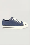 Rachel Canvas Lace-Up Cap Toe Sneakers