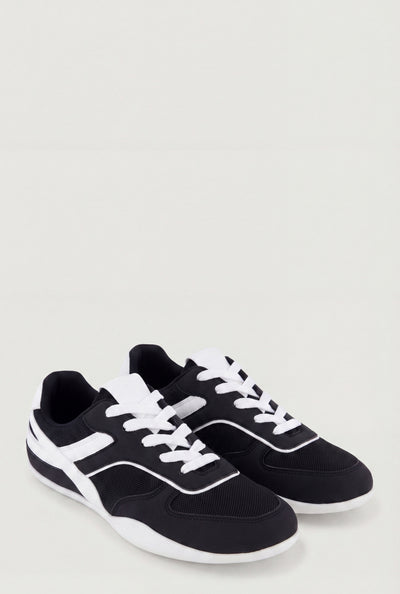 Contrast Lace-Up Sneakers