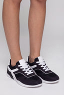 Contrast Lace-Up Sneakers