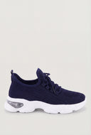 Textured Knit Bubble Sole Sneakers