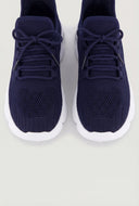 Textured Knit Bubble Sole Sneakers