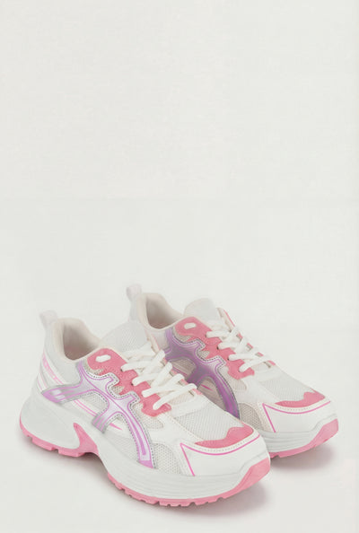 Lace Up Platform Athletic Sneakers