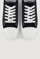 Platform Lace-Up Canvas Sneakers