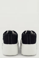 Platform Lace-Up Canvas Sneakers