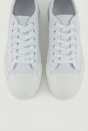 Platform Lace-Up Canvas Sneakers