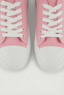 Platform Lace-Up Canvas Sneakers