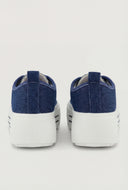 Platform Lace-Up Canvas Sneakers
