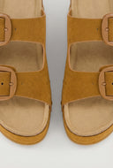 Double Buckle Cork Platform Sandals