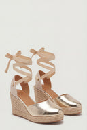 Lace Up Espadrille Wedges